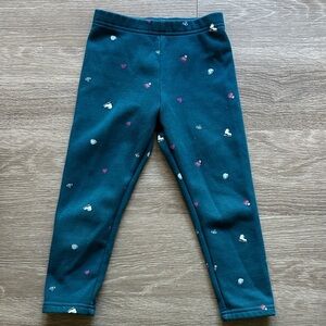 Carter's Fleece Lined Leggings with Winter Themed Accents
